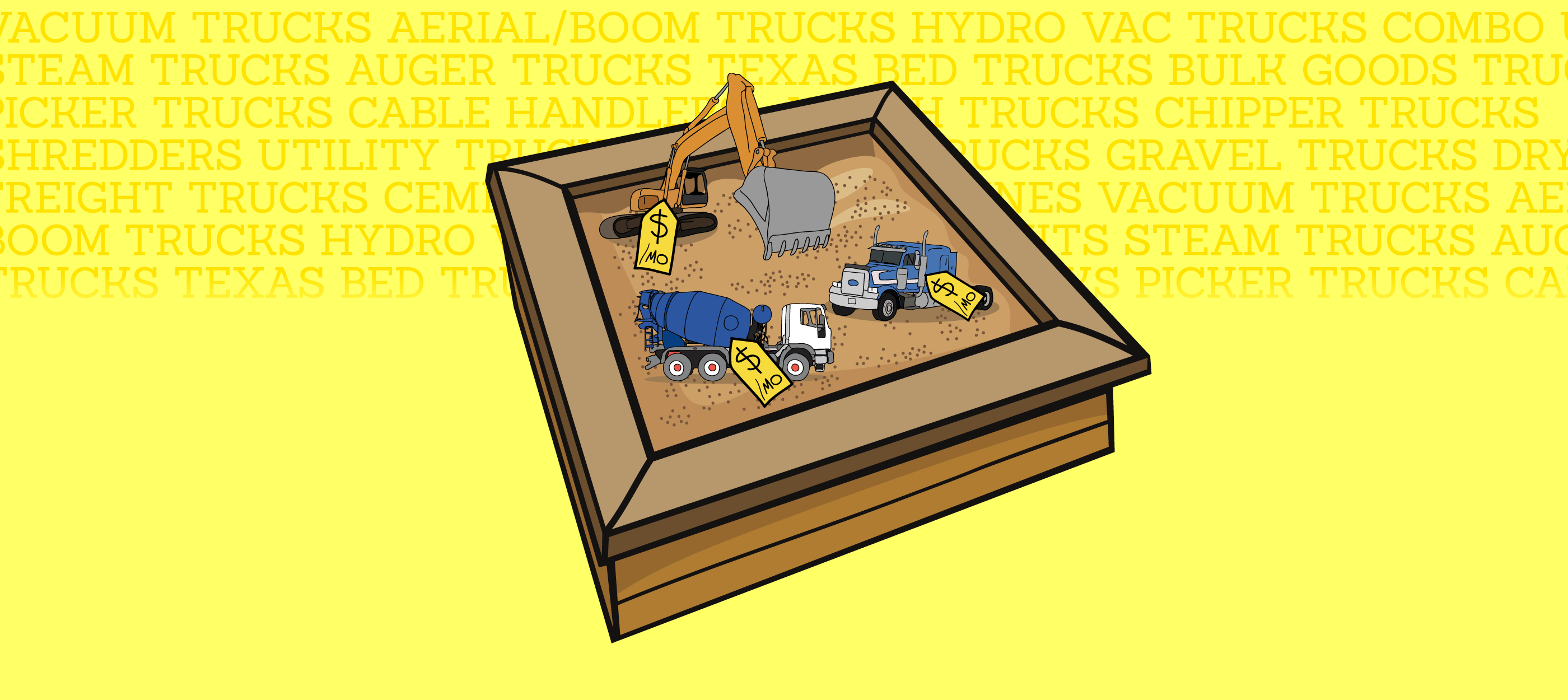 Heavy equipment in a sandbox